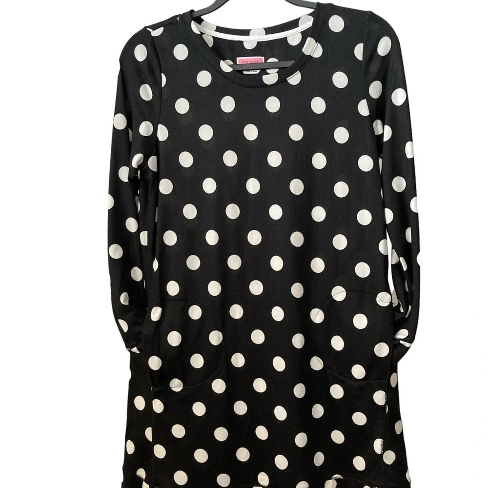KATE SPADE Polka Dot Black & White Long Sleeves Dress Size Small/Medium BNWT